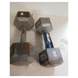 Hex Dumbbells 20, 15 Lb