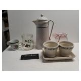 Longaberger Flower Pots, Pitcher, And More