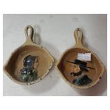 2 Small Cast Iron Amish Pans