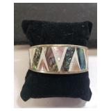 Ladies Abalone Shell Cuff Bracelet - Marked