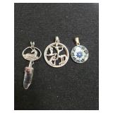 (3) Sterling Silver Pendants