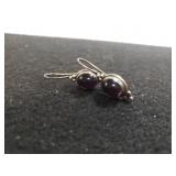 Ladies Sterling Silver Purple Atong Dangle