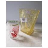 Yellow Glass Vase, Foghorn Juice Glass