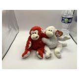 TY Beanie Babies -Valentine Monkeys Cheek To