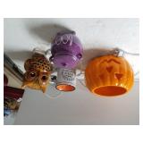 Ceramic Pumpkin, Candle Warmer & Other
