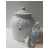 Ceramic White Beverage Dispenser