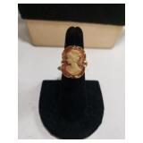 Venetian Cameo Ring - 18K HGE - Size 7