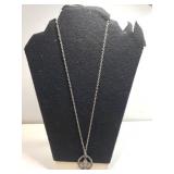 Antique Large Sterling Silver Catholic Pendant