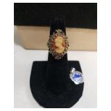 Vintage Venetian Cameo Ring - Size 5