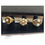 Vintage Costume Rings - Size 3, 6, 6.5