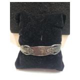 Sterling Spoon End Cuff Bracelet