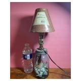 Ball Mason Jar Lamp With Seashells Inside