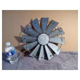 Galvanized Windmill Home Decor