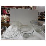 Punch Bowl, Mixing Bowl, Serving Platters And Egg