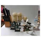 Knives With Block, And Home Decor