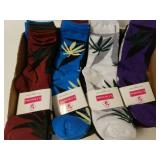12 Pair S Christina Marijuana Leaf Mens Socks