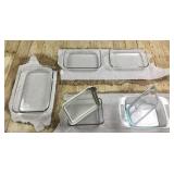 5 pc PYREX + Anchor Hocking w/lid. PYREX 232-R 2