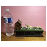 Vintage Dog House Cast Iron Mechanical Bank