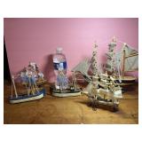 5 Wooden Ships Some Need Repairs