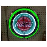 Vintage Style Coca-cola Neon Clock. Works