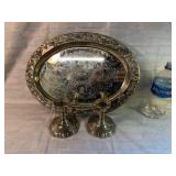 Silver Plate Serving Platter & Silver Plate