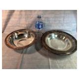 Two Vintage Silver Plate Offering Plates
