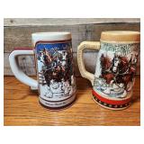 1989, 1989 Budweiser Clydsdale Mugs. Good