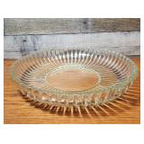 Vintage  Large Round Ribbed Serving Dish. No