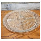 Vintage Indiana Glass 14" Divided Round Relish