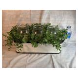 Decorative House Arrangement, mason Jars With