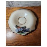 Vintage Indiana Glass, Rolled Edge Console Bowl.