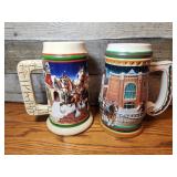 1997, 1998 Budweiser Clydesdale Mugs. Good