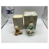 Enesco Set Of 2 Resin Figurines