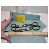 Pair Of Vintage Golden Age Scissors In Case