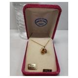 Ladies Gold Filled Golden Sapphire Necklace
