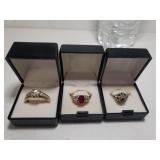 (3) Ladies Rings - Size 10, 8, 6