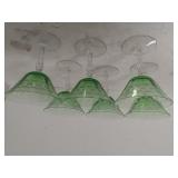 Vaseline Green Glass Stemware