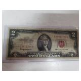 1963 Red Seal Two Dollar $2 Bill