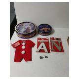 Christmas Decor. Tins And Pins