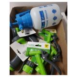 Assorted Hose Nozzles And Spray Bottle