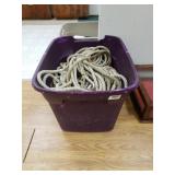 Storage Tote Full Of Sailboat Rope
