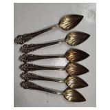 (6) Antique Silverplate Grapefruit Spoons