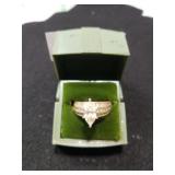 Sterling Silver Engagement-Style Ring - Size 8