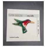 Mag Tuttle "Paper Designs" Hummingbird  Pin