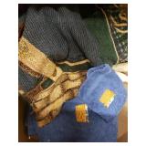 Assorted Blankets. Towels, Washcloth And Mens