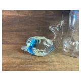 Glass Art Dolphin Paperweight