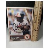 Al Bumbry Signed Oversized Baseball Card