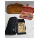 Texas Instrument Vintage Calculator,  Wood Whale,