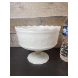 Vintage EO Brody "TULIP"  milk glass compote. No