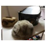 Antique Fur Hats And Box